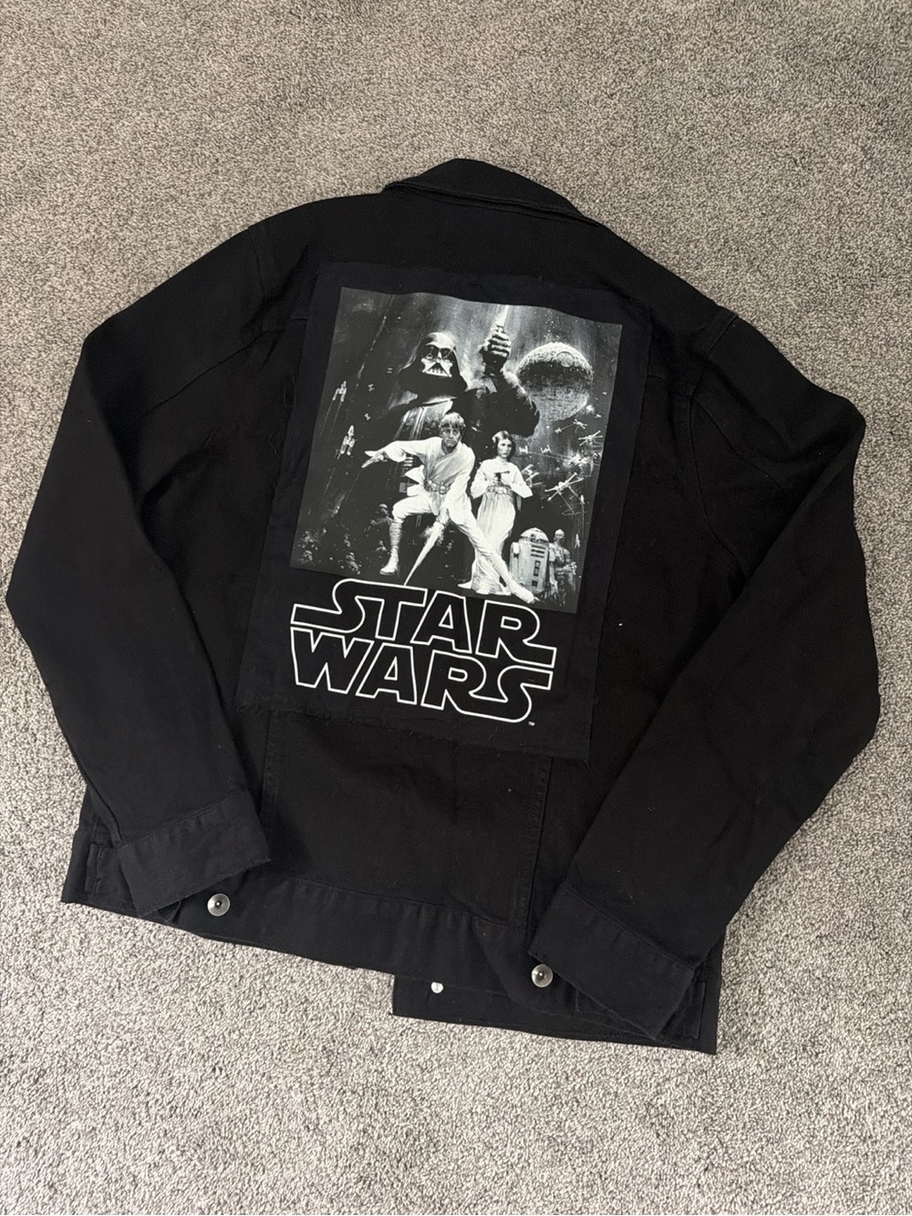 Our Universe Star Wars Black Denim Jacket Medium Disney Parks